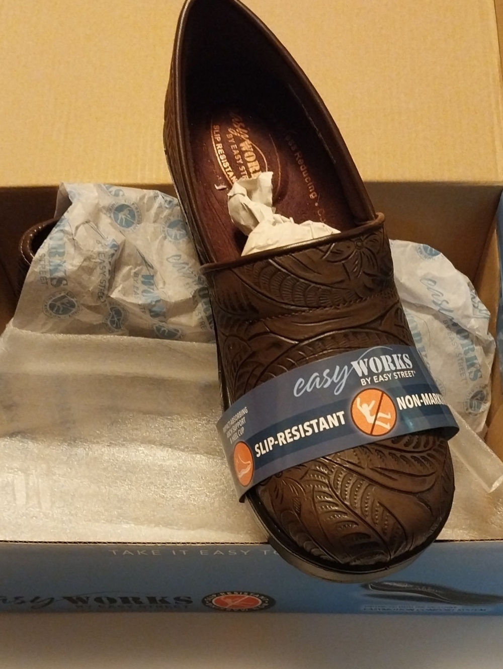 Ladies Slip-Resistant Brown Casual Loafer